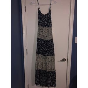 Blue and White Floral Dress